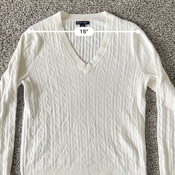 Vintage Y2K Tommy Hilfiger Cable Knit V-Neck Sweater - Prep Coastal Old Money - Picture 10 of 12
